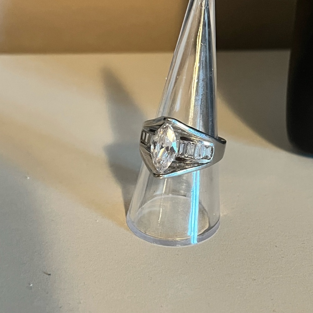 Size 8 Statement Ring | Large Cubic Zirconia Solitaire